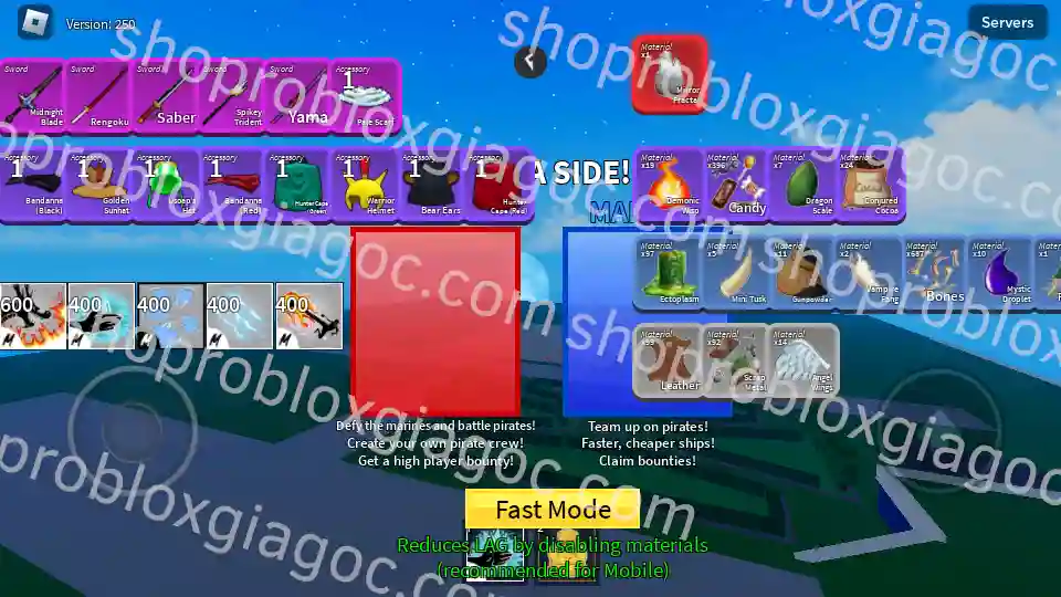 Thông tin tài khoản Blox Fruits: MAXLEVEL-RD-FRUITS-1405