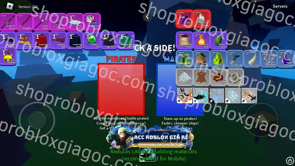 Thông tin tài khoản Blox Fruits: MAXLEVEL-RD-FRUITS-1540