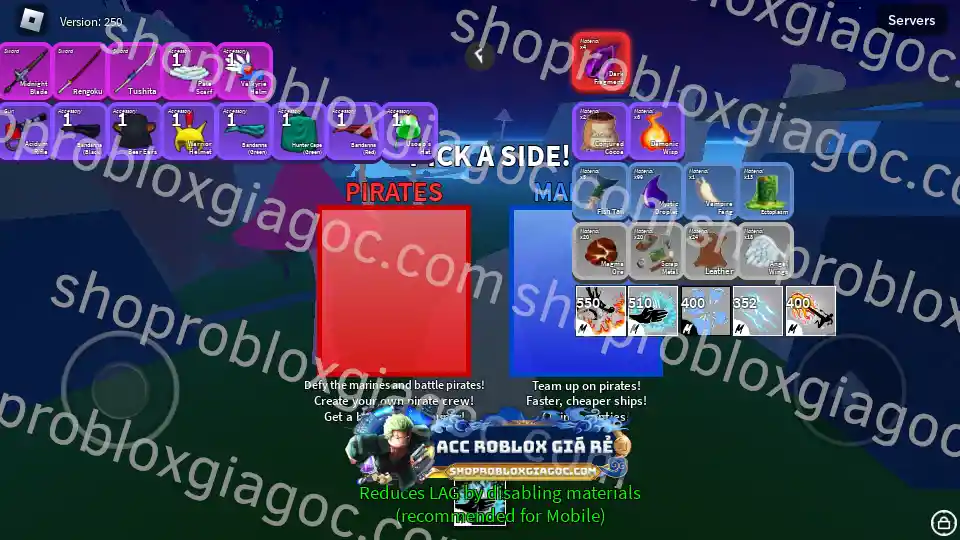 Thông tin tài khoản Blox Fruits: MAXLEVEL-RD-FRUITS-1597