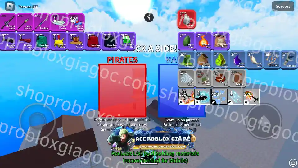 Thông tin tài khoản Blox Fruits: 3-5-MELEE-1767