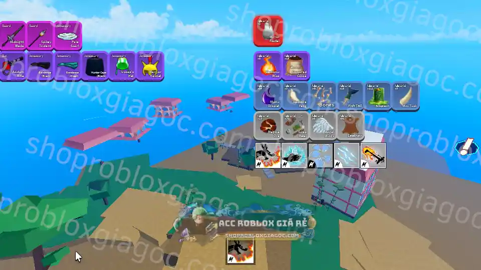 Chi tiết tài khoản Acc Roblox MAX LEVEL Blox Fruits 3-5 MELEE mã số 7726