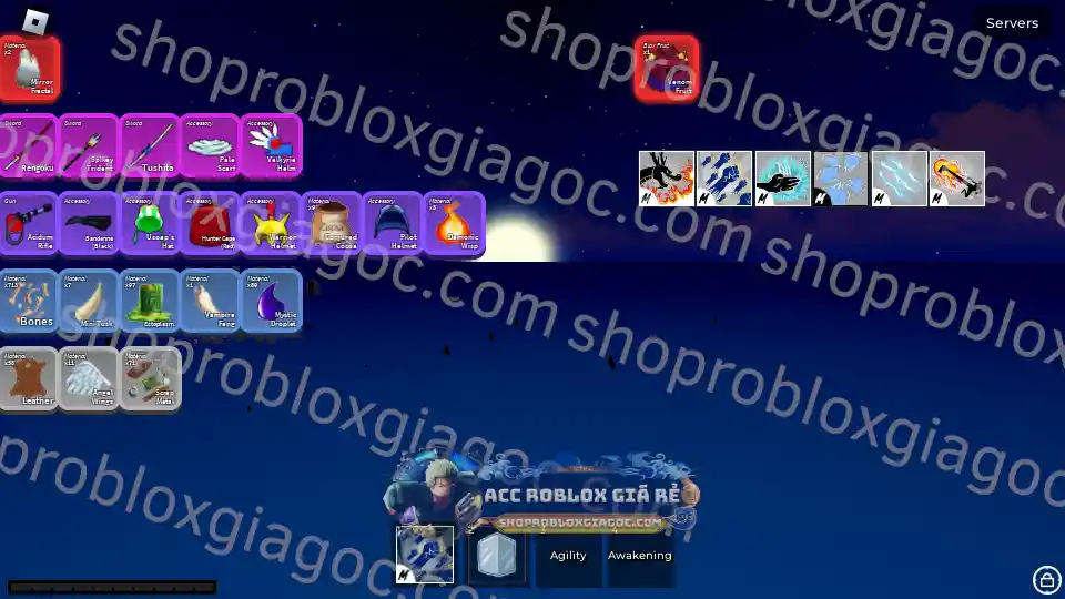 Chi tiết tài khoản Acc Roblox Blox Fruits TỘC V4 - RANDOM GEAR mã số 8925