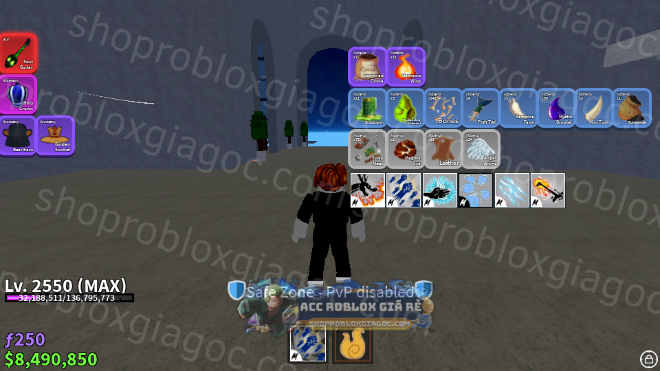 Acc Roblox Blox Fruits GOD HUMAN - SOUL GUITAR