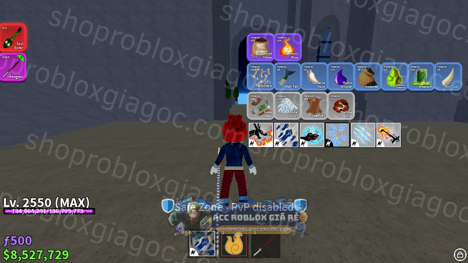 Acc Roblox Blox Fruits GOD HUMAN - SOUL GUITAR